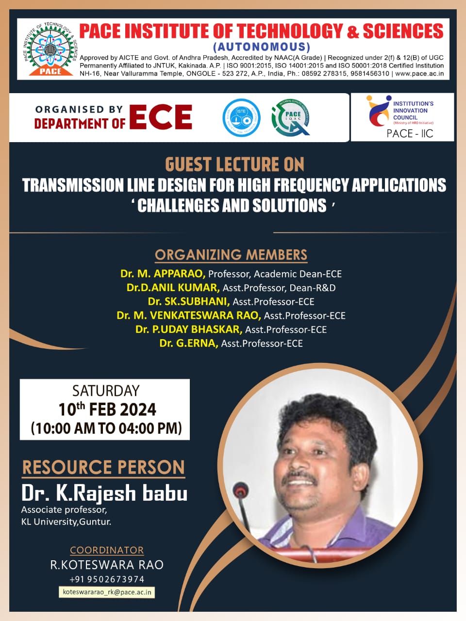 Guest lecture program on Transmission line Design for High frequency Applications